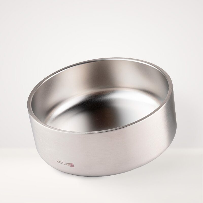 Comedouro Kouda 950ml - Pet Bowl - Prata